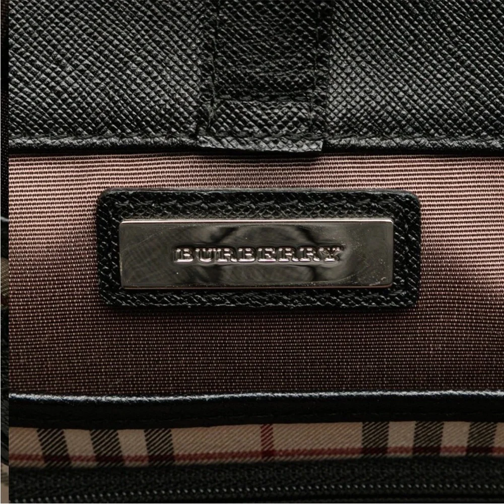 Burberry Black Textured Handbag - Picture 9 of 11